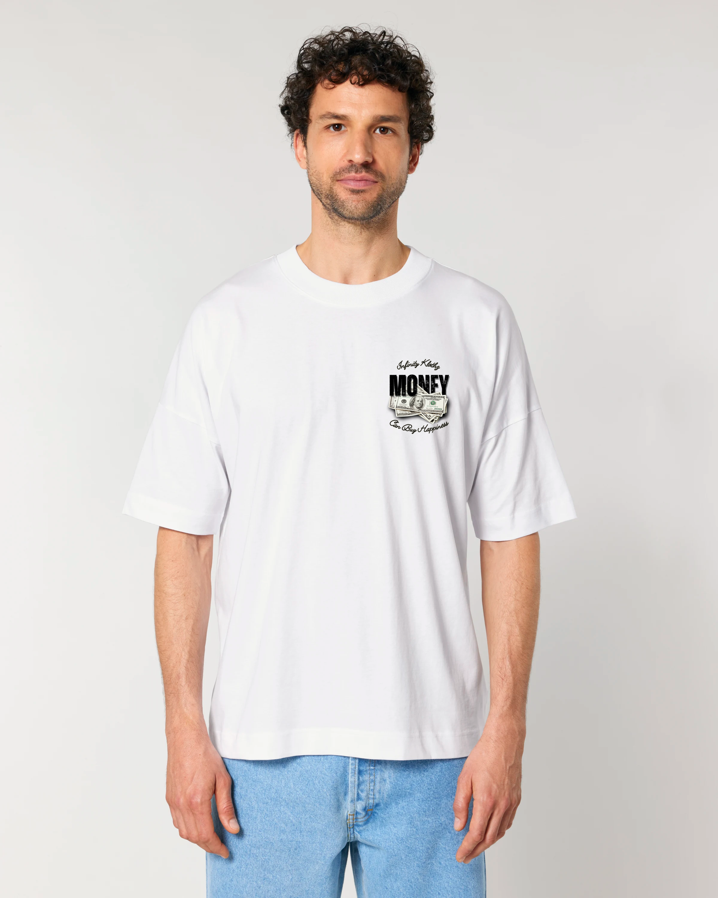 Camiseta Oversize "Money = Happiness"