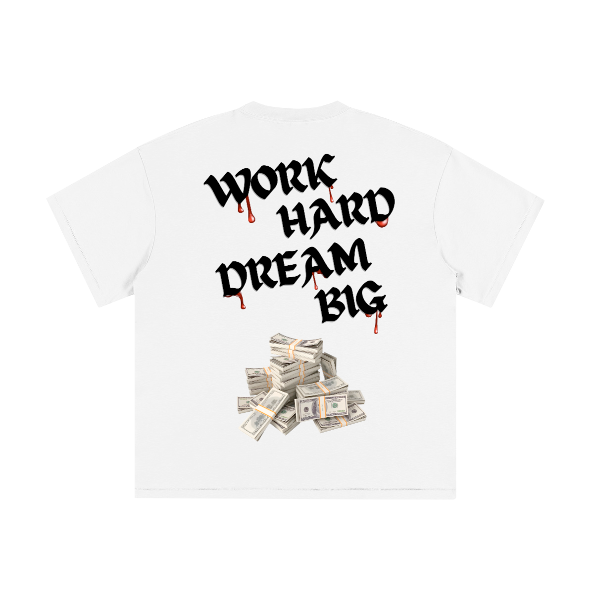 Camiseta Oversize ''Work Hard Dream Big"