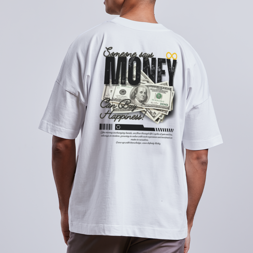 Camiseta Oversize "Money = Happiness"