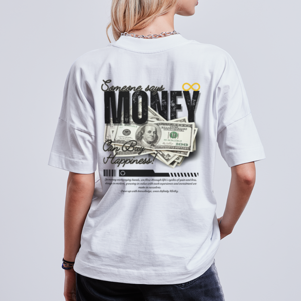 Camiseta Oversize "Money = Happiness"