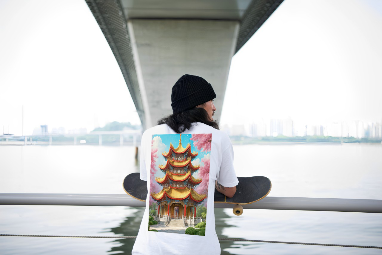 Camiseta Oversize "China's Temple"